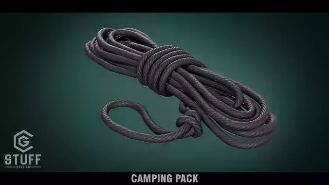 Camping Rope Low-poly 3D model