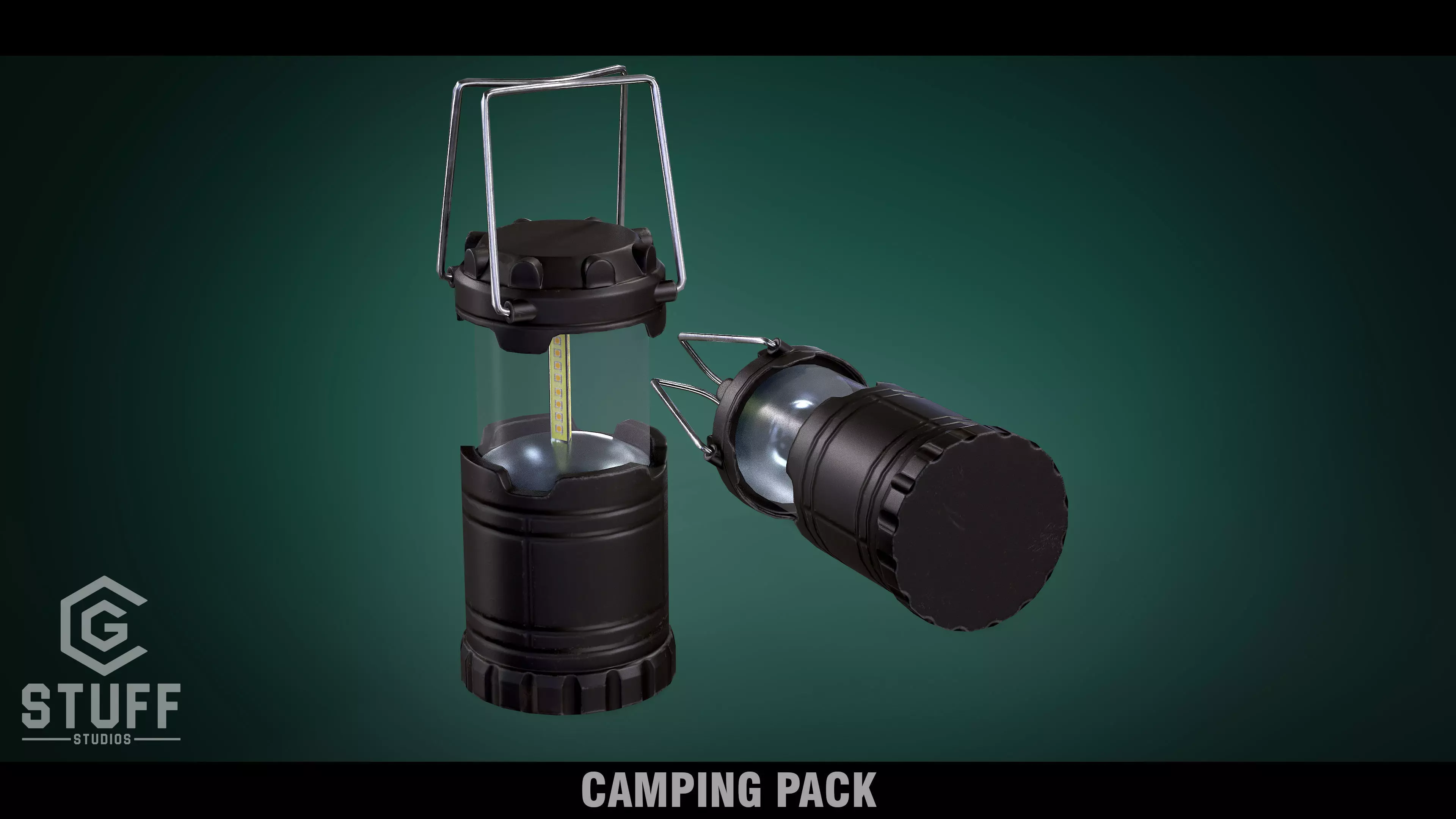 Hiking Lantern Low-poly 3D model