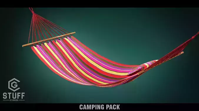 Hammock Low-poly 3D model