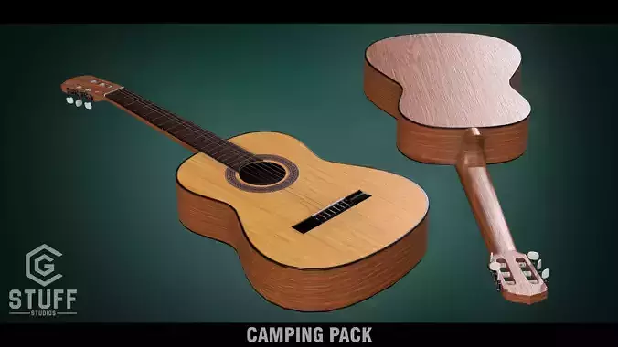Guitar Low-poly 3D model