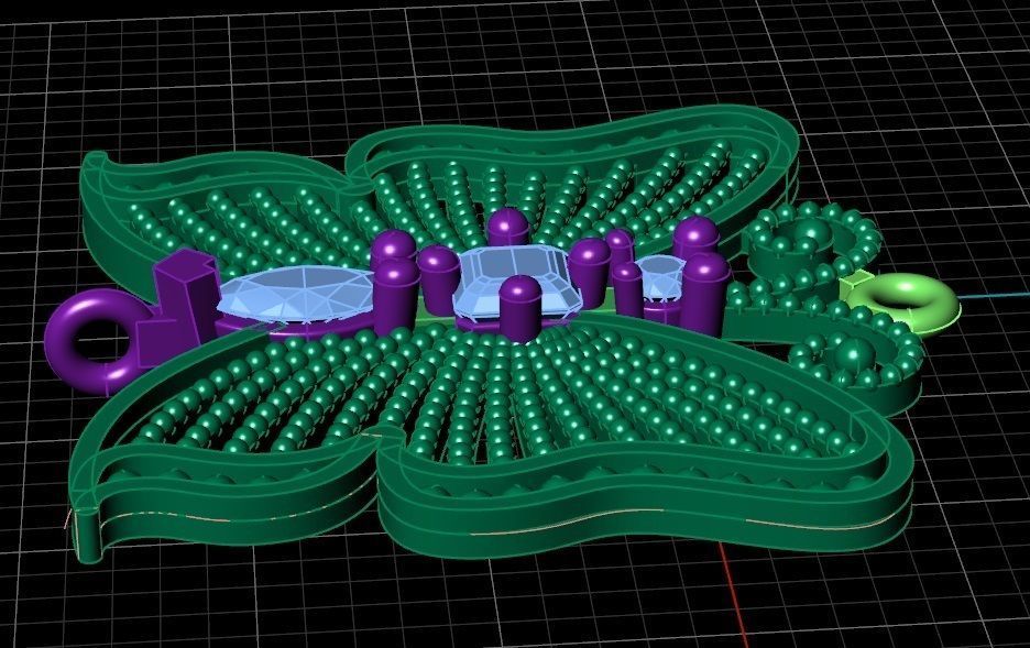 Butterfly pendant 4 3D print model_9