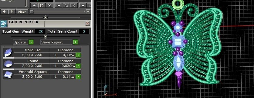 Butterfly pendant 4 3D print model_5