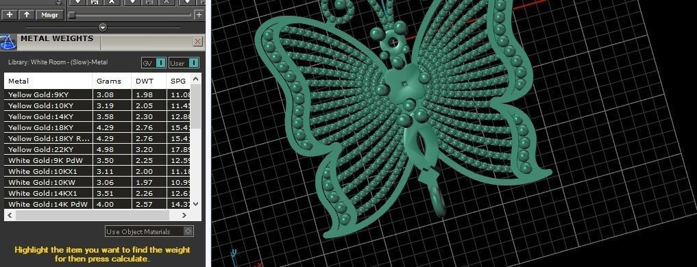 Butterfly pendant 4 3D print model_6