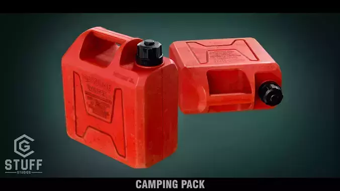 Fuel Can Low-poly 3D model