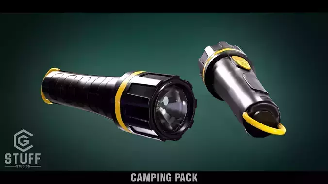FlashLight Small Low-poly 3D model