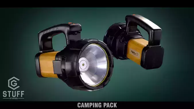 FlashLight Big Low-poly 3D model
