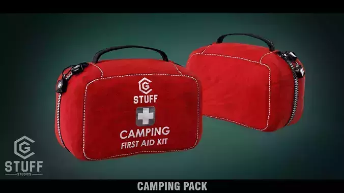 First Aid Kit Low-poly 3D model