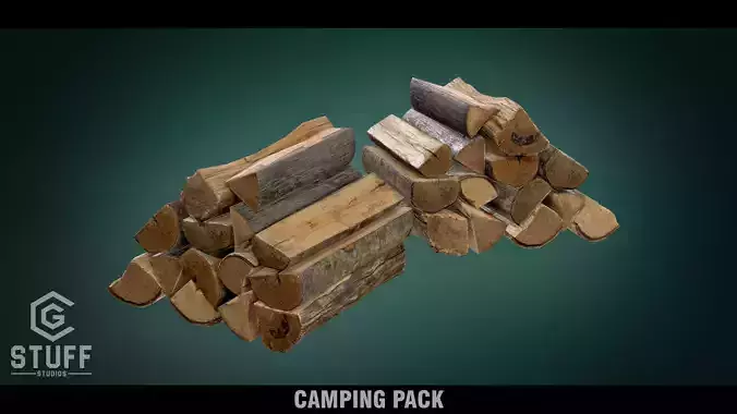 FireWood Low-poly 3D model
