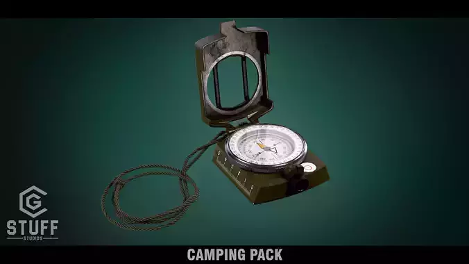 Compass Low-poly 3D model