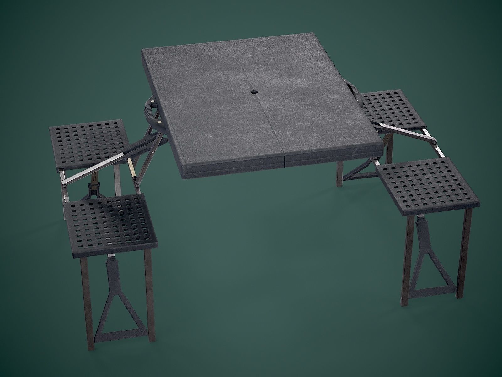 Seat Table Low-poly 3D model_10