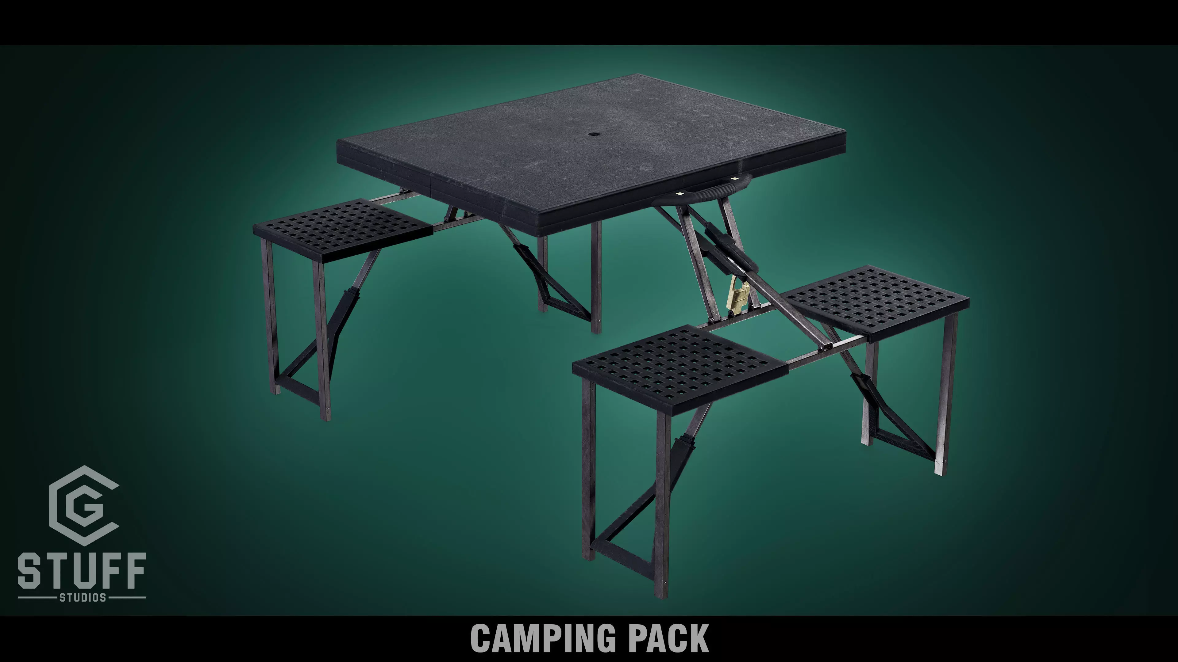 Seat Table Low-poly 3D model_0