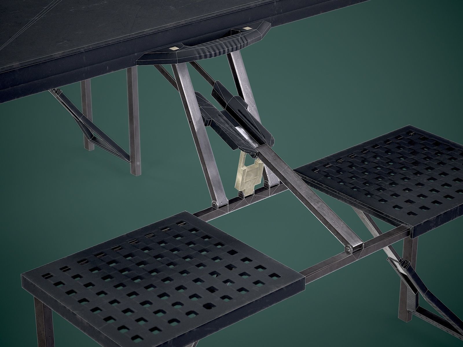 Seat Table Low-poly 3D model_13