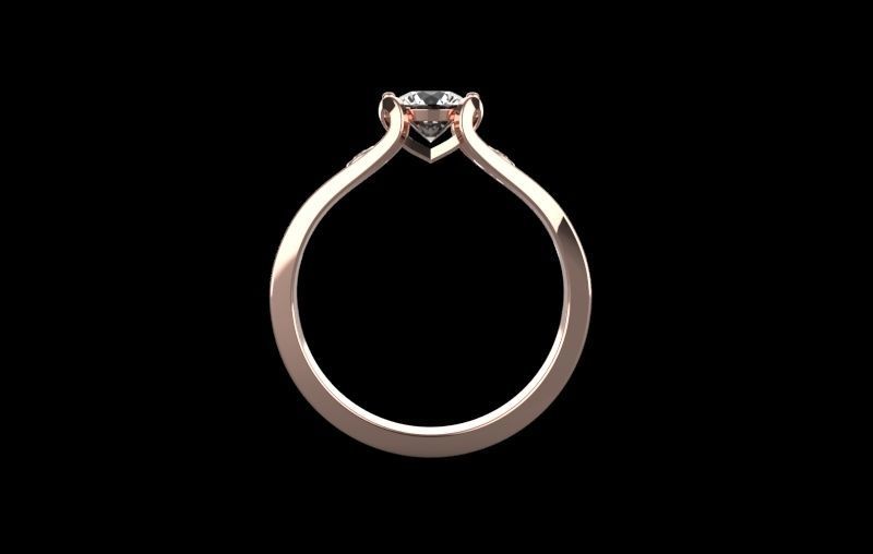  Heart shaped custom ring 3D print model_3