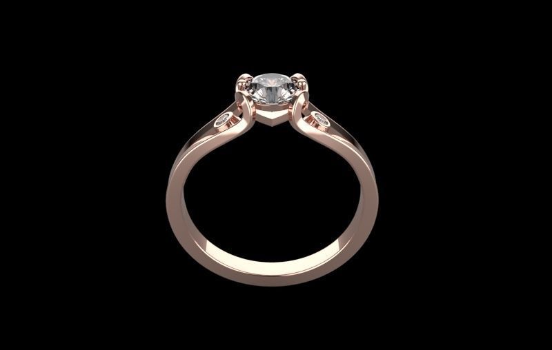  Heart shaped custom ring 3D print model_4