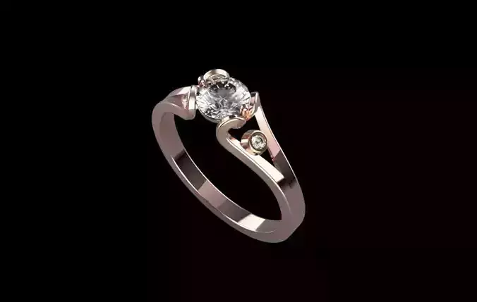  Heart shaped custom ring