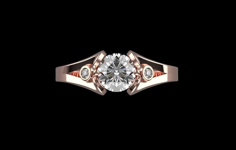  Heart shaped custom ring 3D print model_2