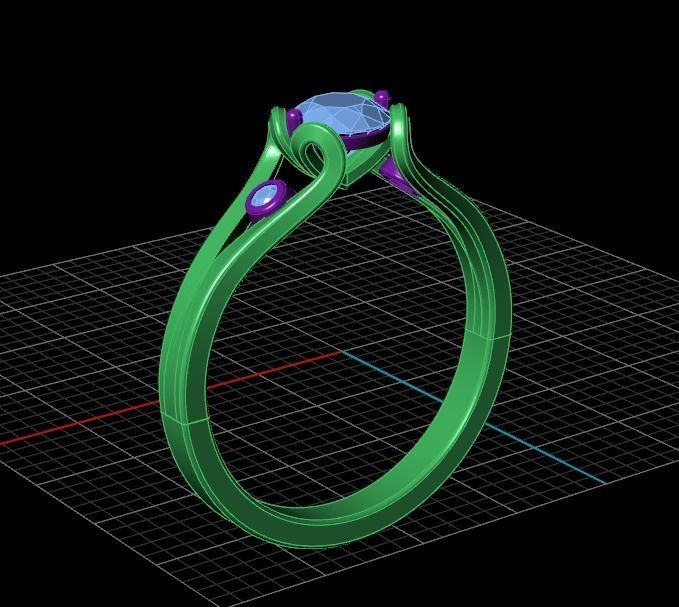  Heart shaped custom ring 3D print model_9