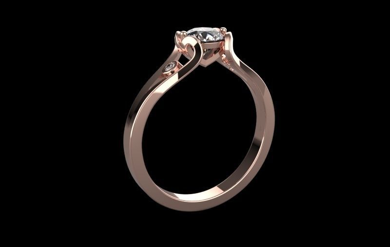  Heart shaped custom ring 3D print model_5