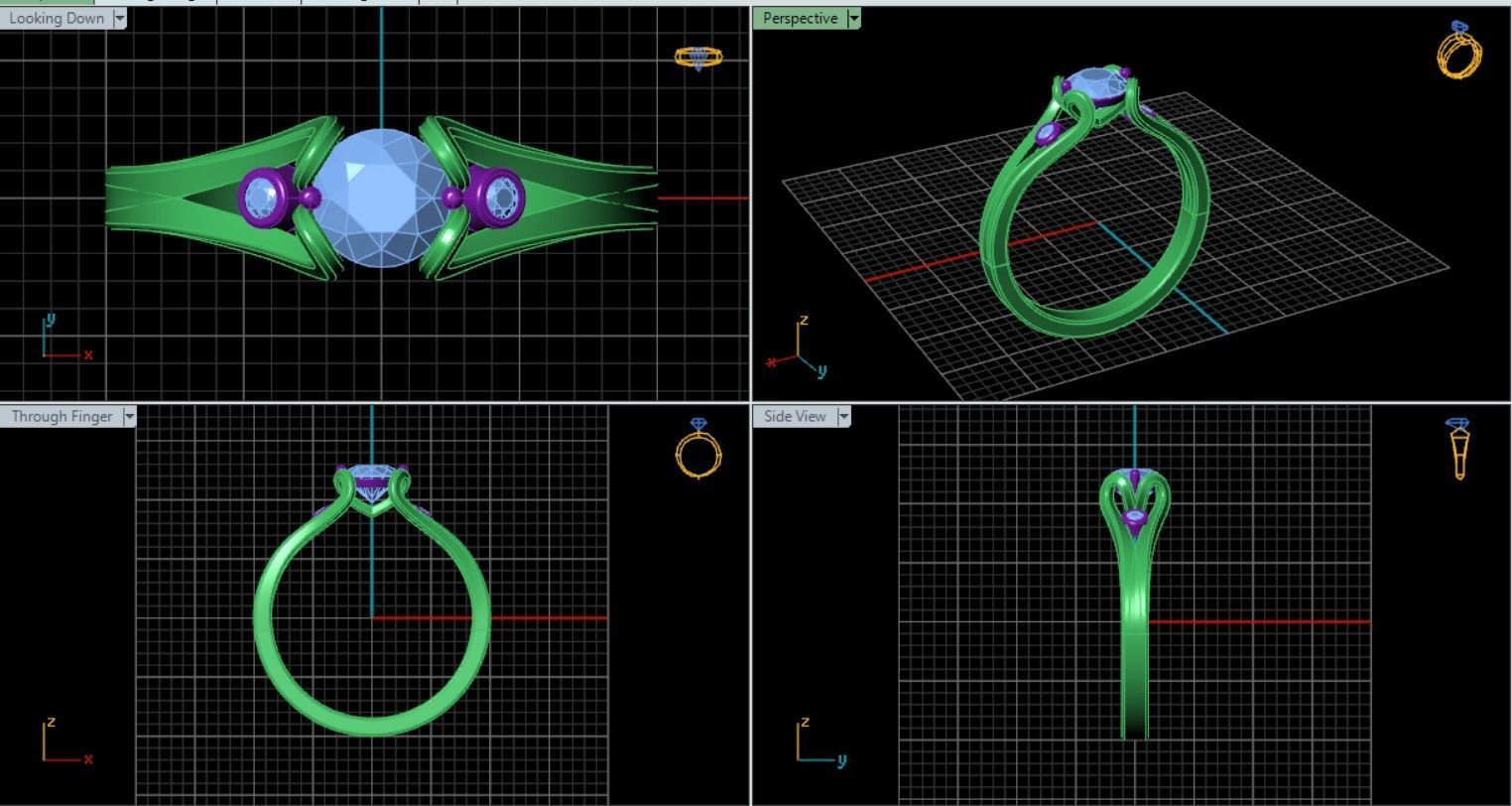  Heart shaped custom ring 3D print model_10