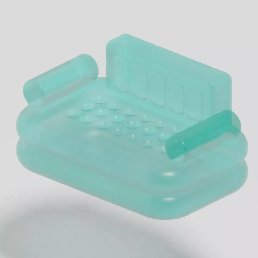 Transparent Inflatable Sofa 3D model_0