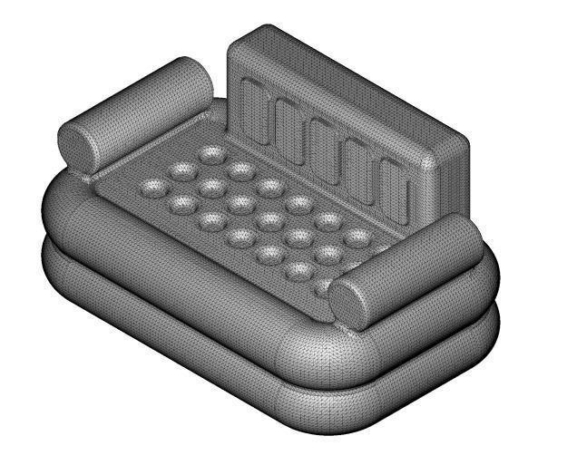 Transparent Inflatable Sofa 3D model_4