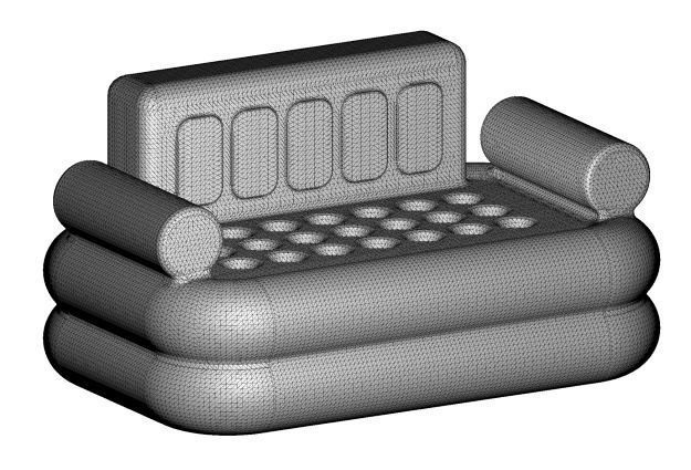 Transparent Inflatable Sofa 3D model_3