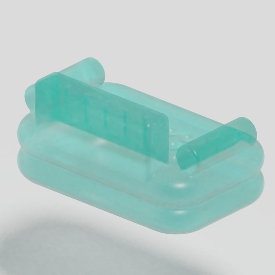 Transparent Inflatable Sofa 3D model_2
