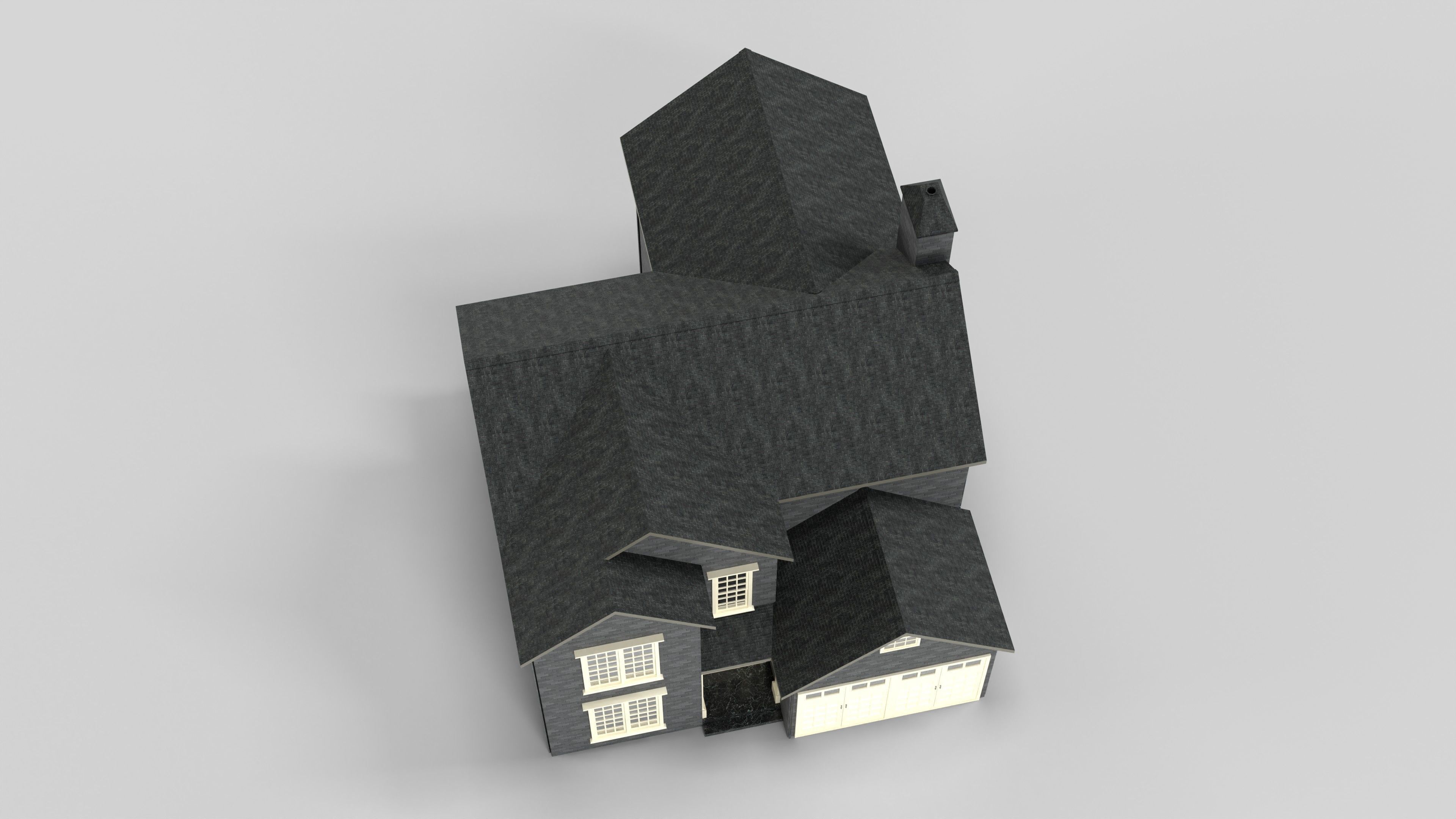 British House Design 07T1 Low-poly 3D model_4