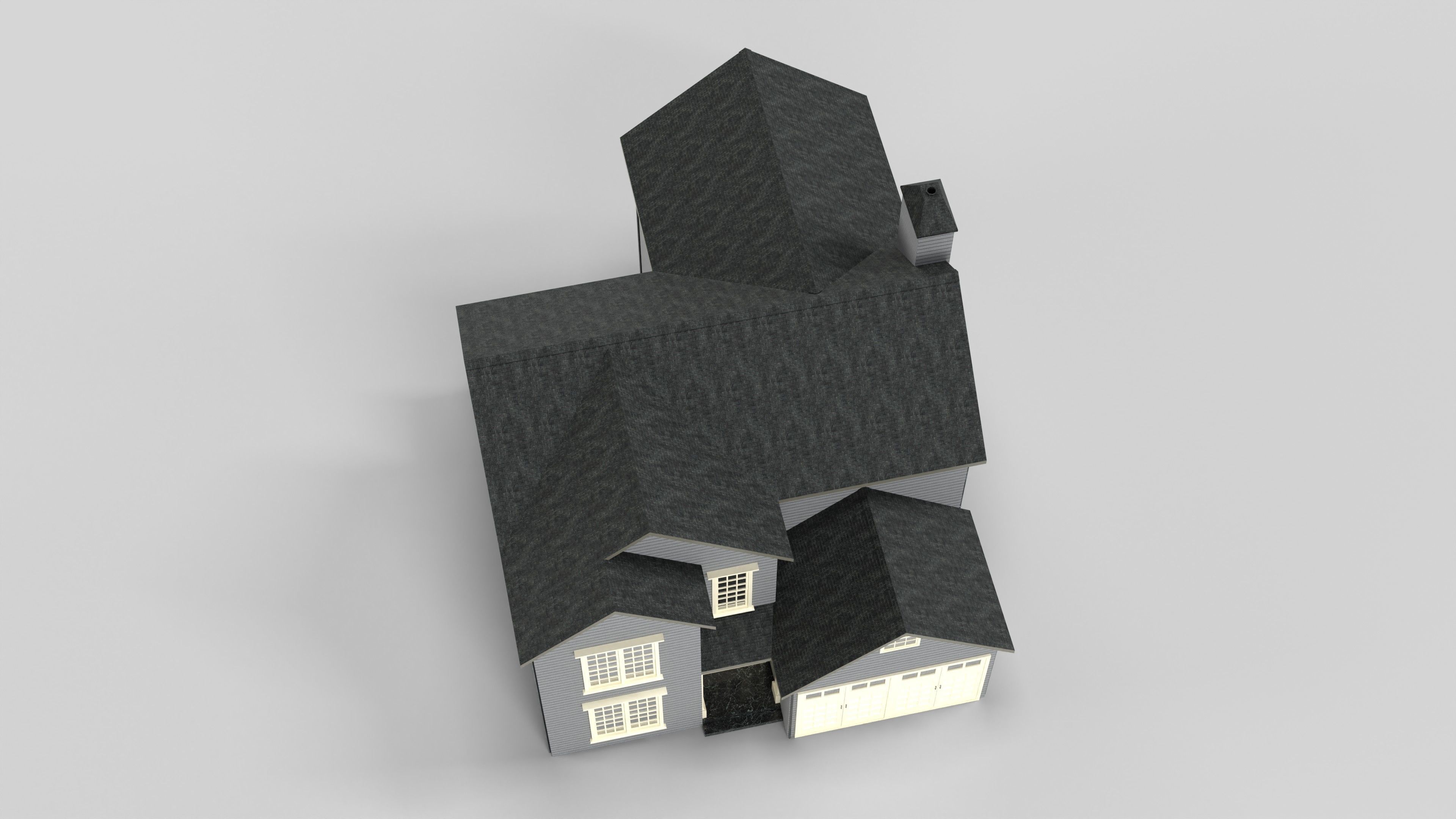 British House Design 07T2 Low-poly 3D model_4