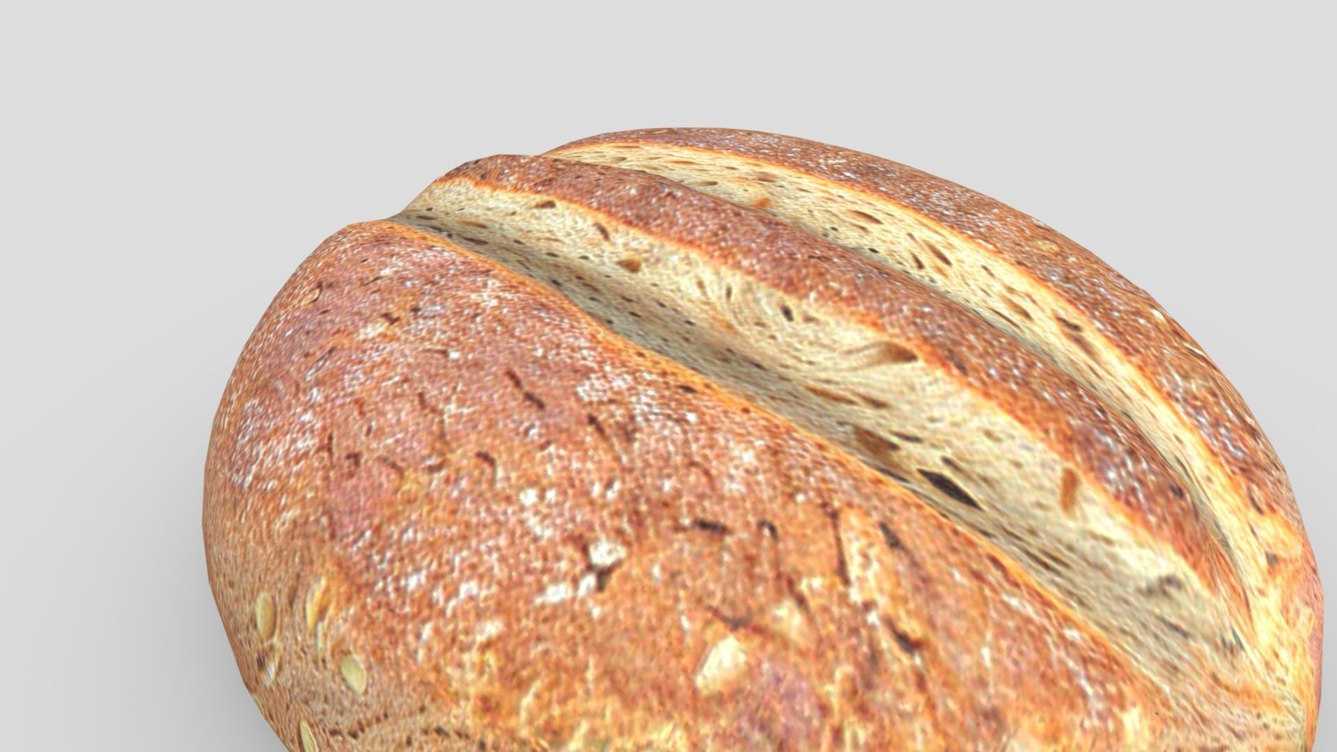 Rye Bread 3 Low-poly 3D model_9
