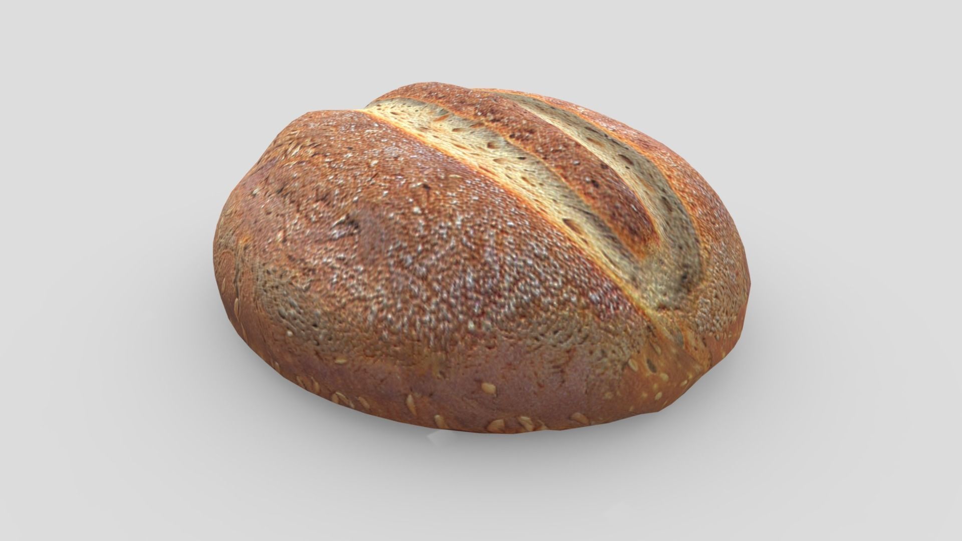 Rye Bread 3 Low-poly 3D model_5