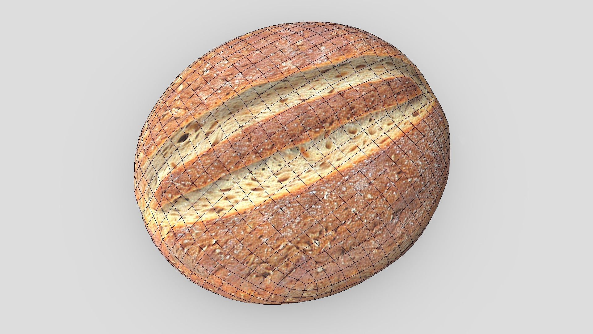 Rye Bread 3 Low-poly 3D model_4