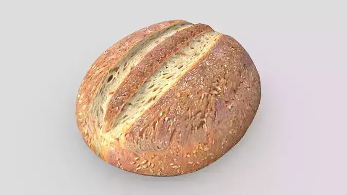 Rye Bread 3 Low-poly 3D model