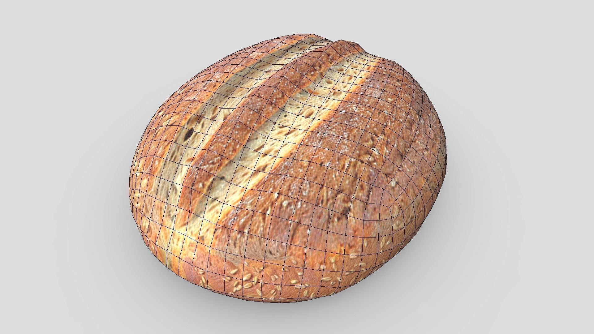 Rye Bread 3 Low-poly 3D model_2