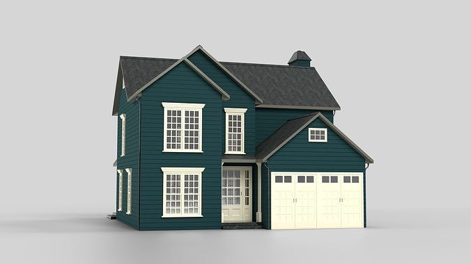 British House Design 07T3  Low-poly 3D model