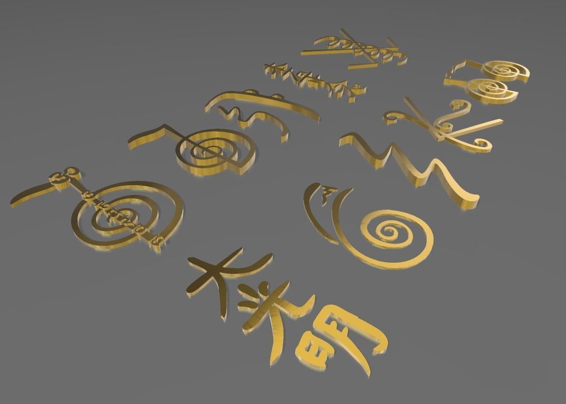 Principales simbolos Reiki 3D print model_5