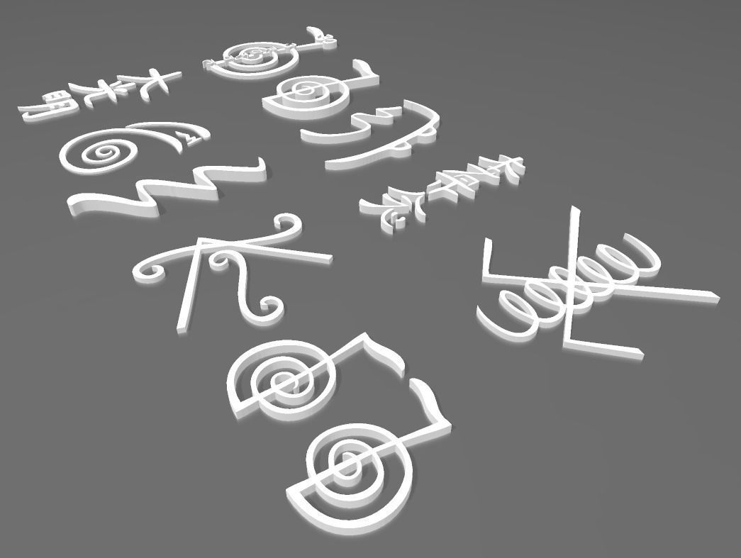 Principales simbolos Reiki 3D print model_4
