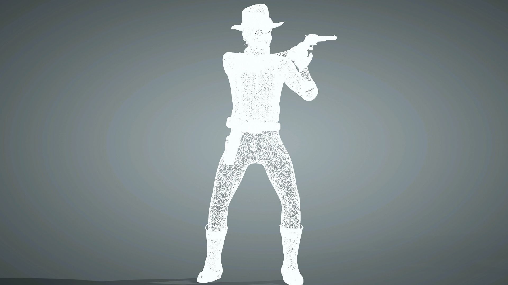 cowboy High quality character full Rigged and Animated  3D model_8