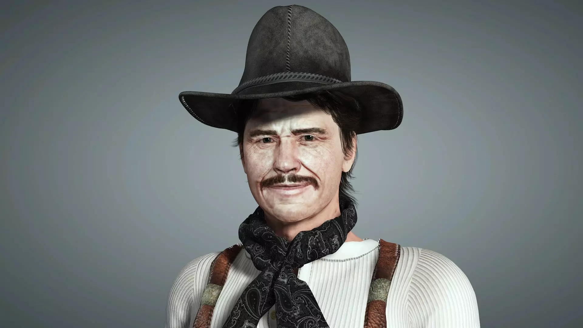 cowboy High quality character full Rigged and Animated  3D model_0