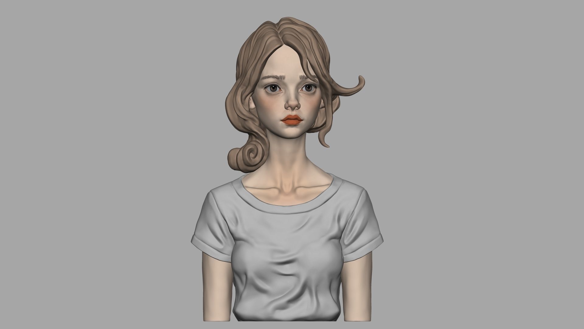 Female Bust 013 3D print model_2