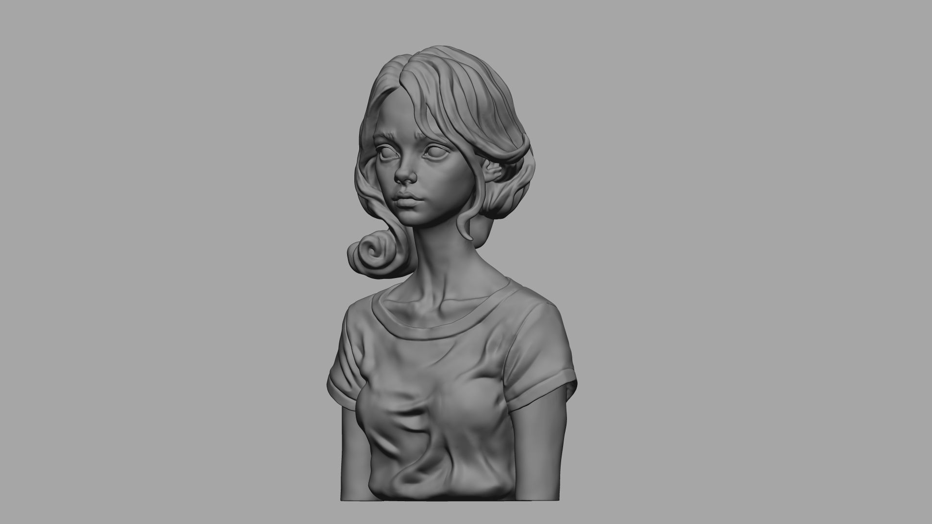 Female Bust 013 3D print model_9