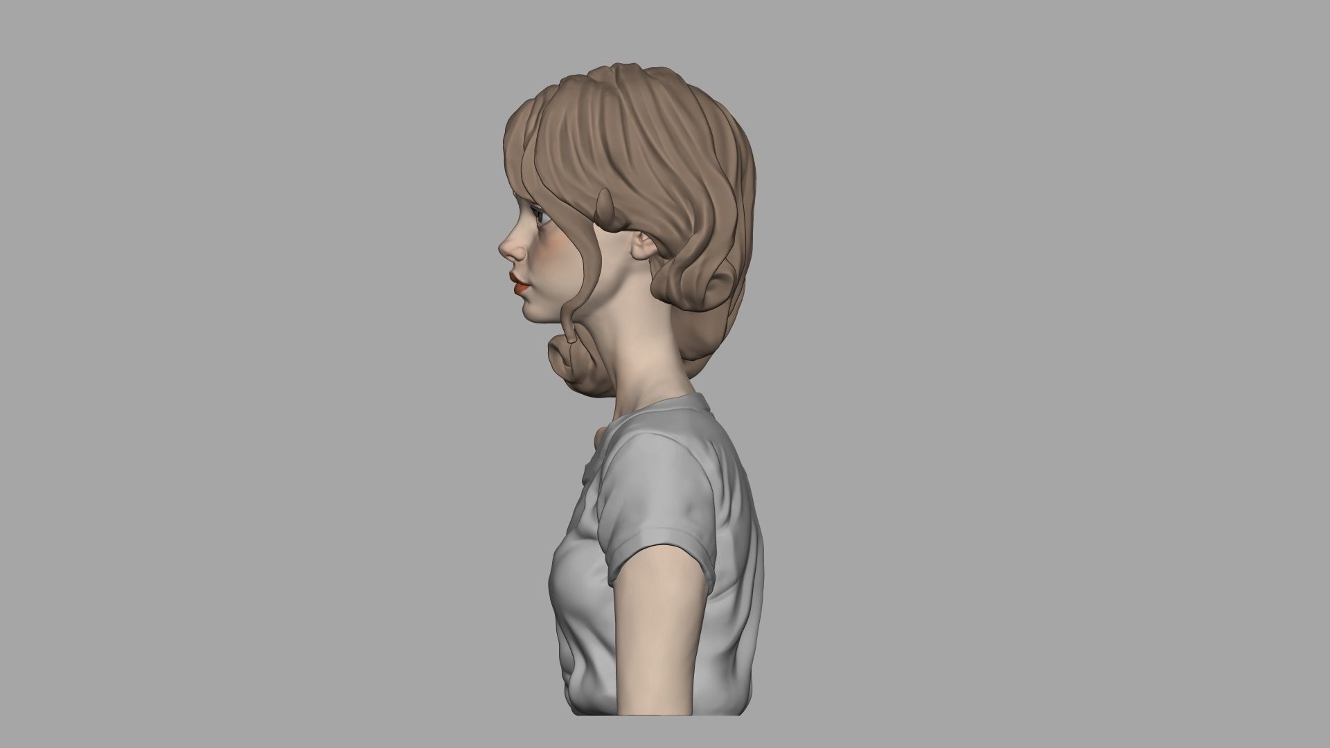 Female Bust 013 3D print model_5