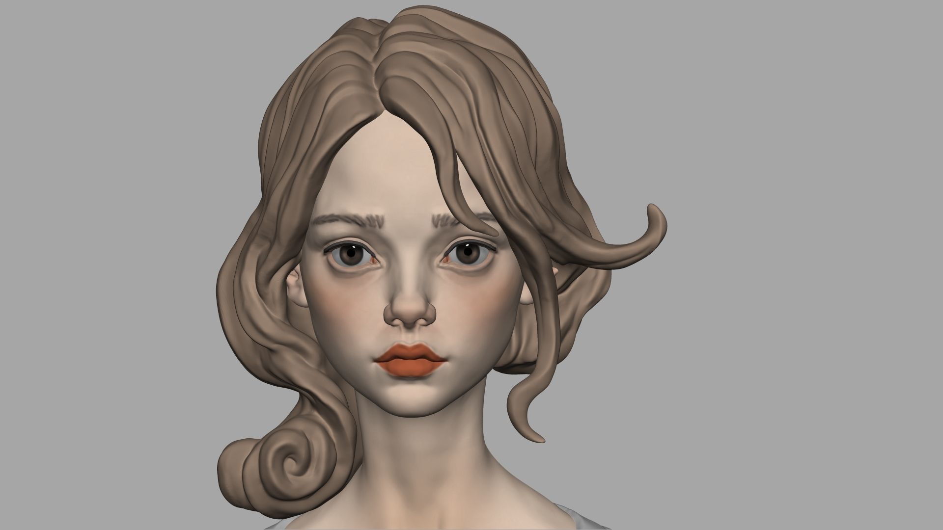 Female Bust 013 3D print model_7