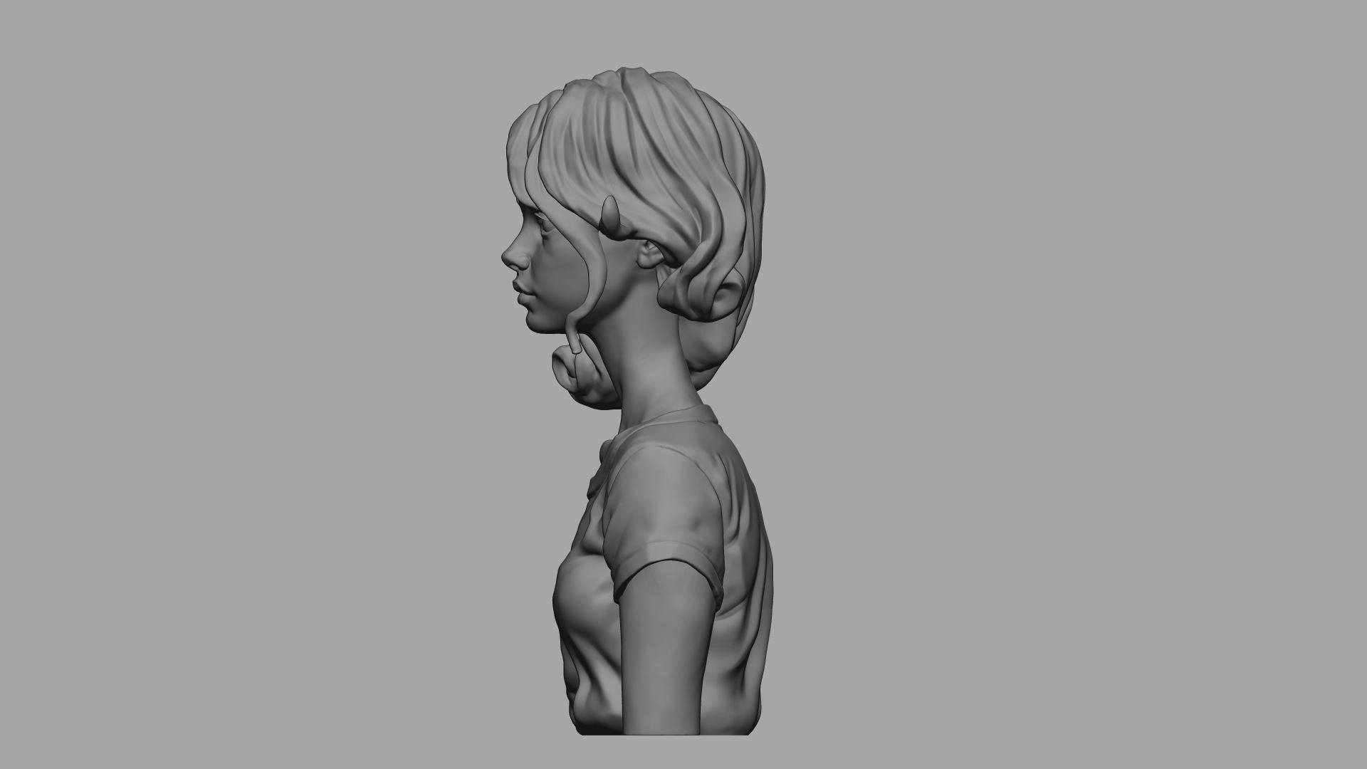 Female Bust 013 3D print model_10