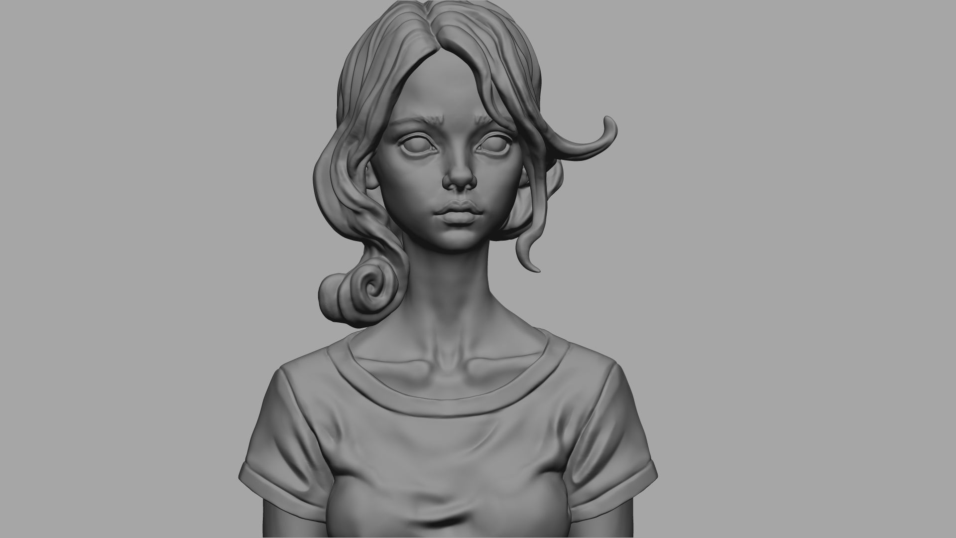 Female Bust 013 3D print model_14
