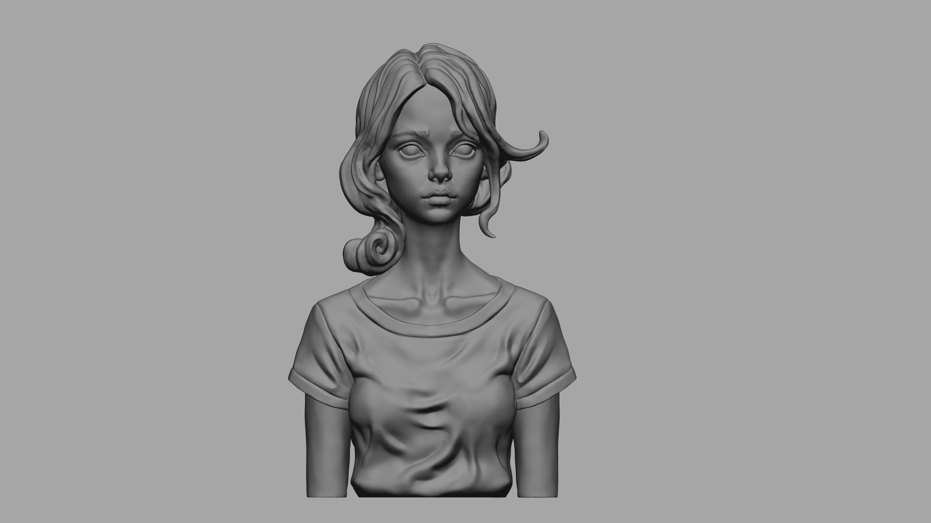 Female Bust 013 3D print model_8