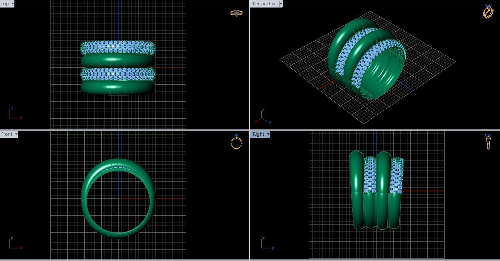Rings 3D print model_2