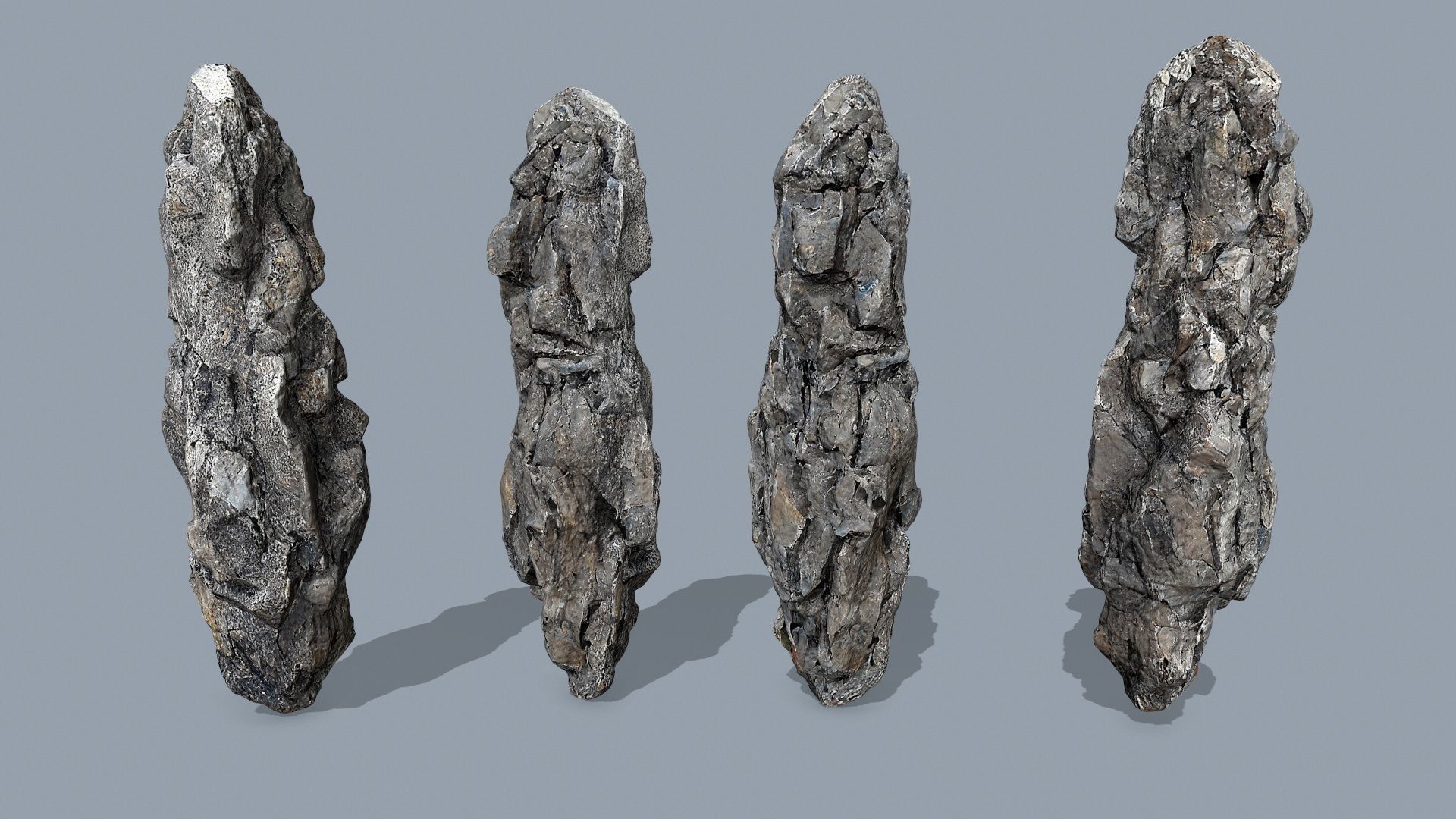cliff rocks Low-poly 3D model_5