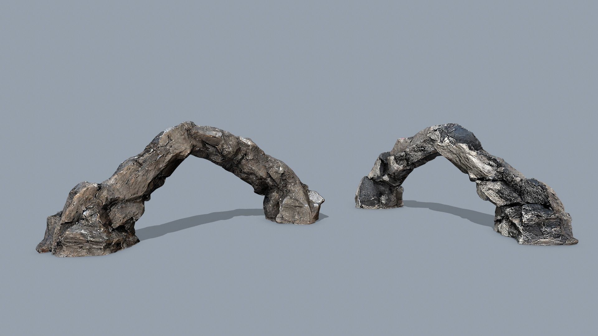 cliff rocks Low-poly 3D model_1