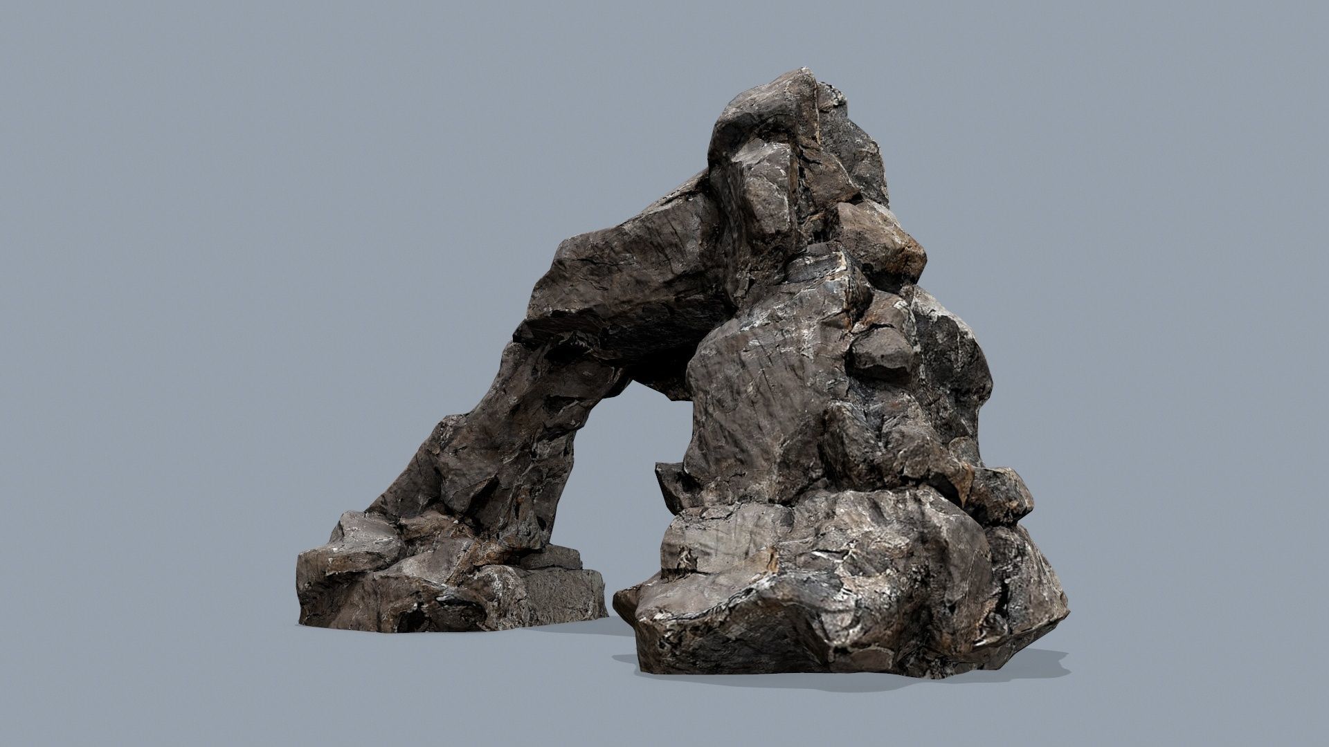 cliff rocks Low-poly 3D model_10